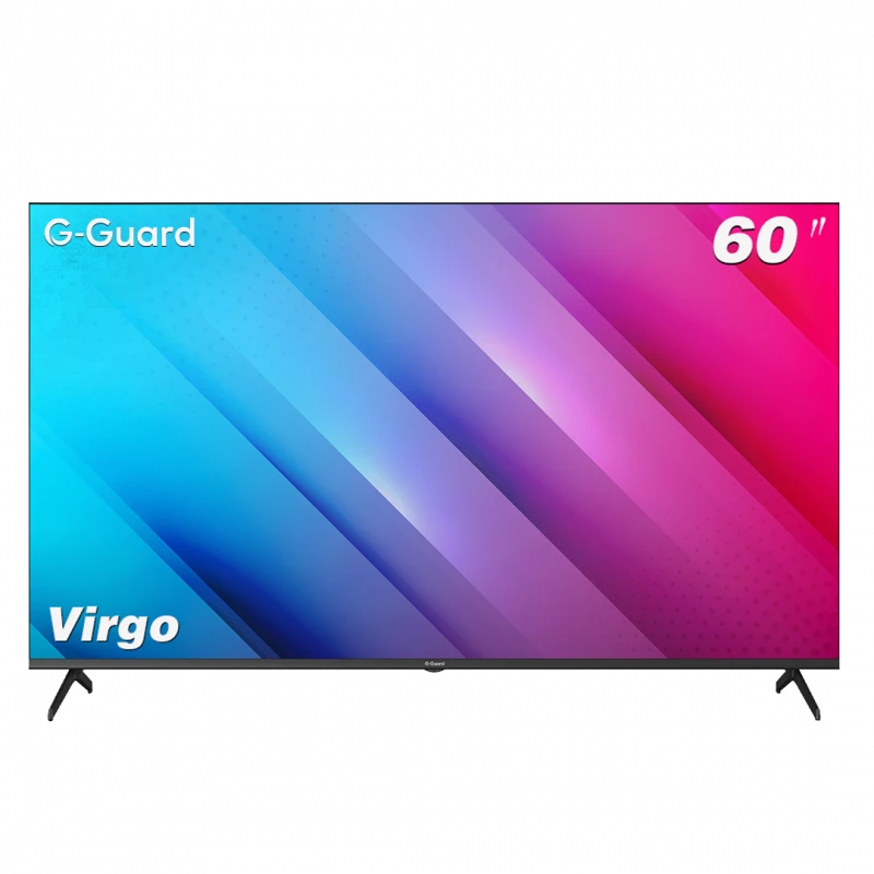 تلفزيون جي-جارد فيرجو سي جي 60 بوصة ذكي 4K UHD، تصميم بدون إطار، دولبي فيجن، HDR10+، نظام تشغيل جوجل تي في - جي-جارد